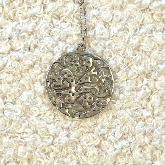 🏷️ silpada silver necklace with engraved design silver pendant - Picture 5 of 11